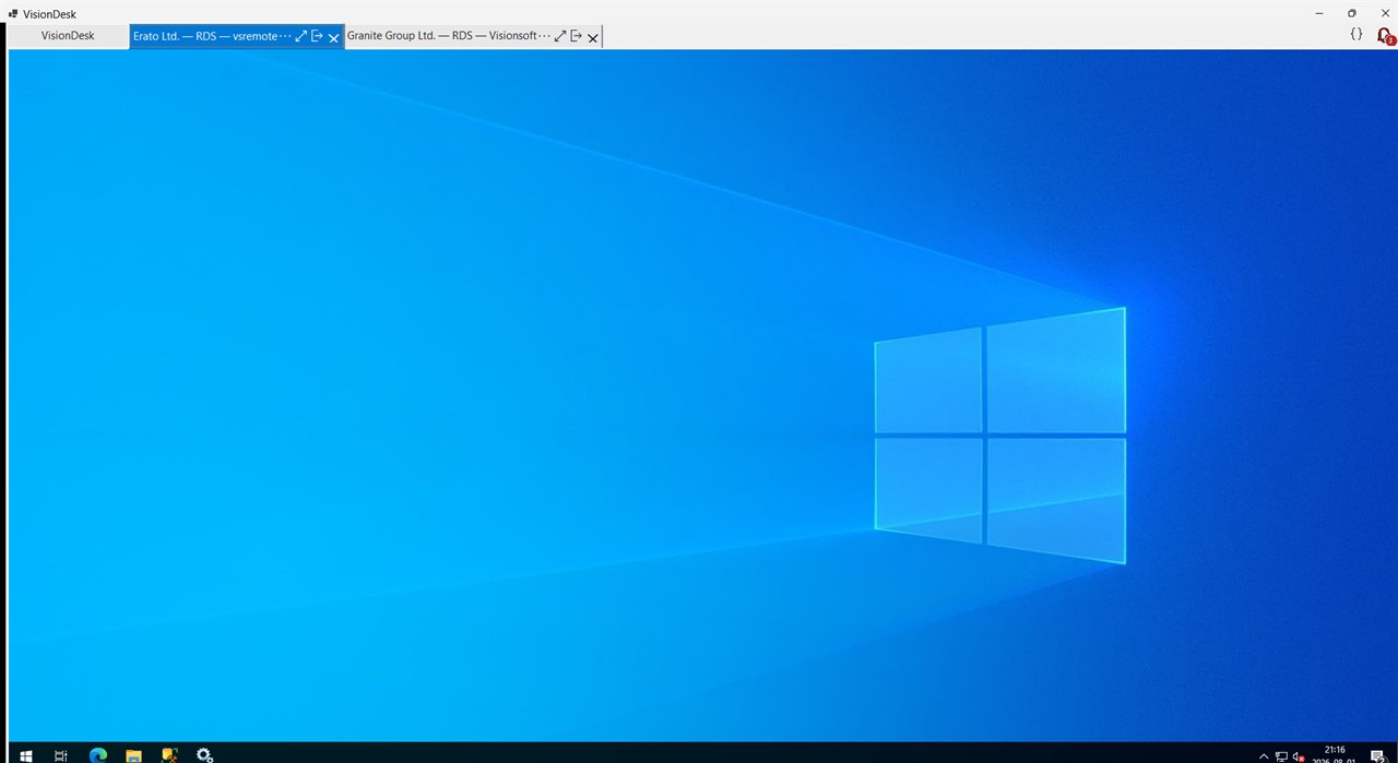 Several sessions in tabs